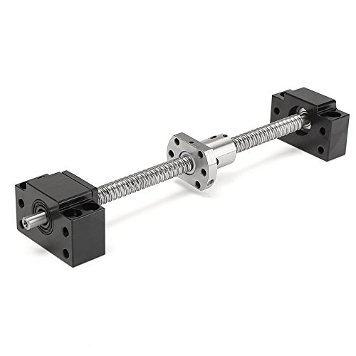 Vis à bille roulée 12 mm SFU1204 anti contrelask - Longueur du plomb 250 mm + extrémité d'usinage BF/BK10 pour pièces CNC