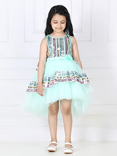 Image of Toy Balloon Kids Sea Green High-Low Girls Dress