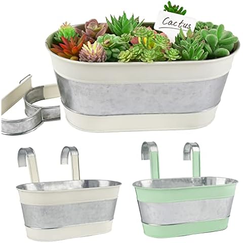 VINFUTUR 4pcs Maceta Colgante Metal Cover