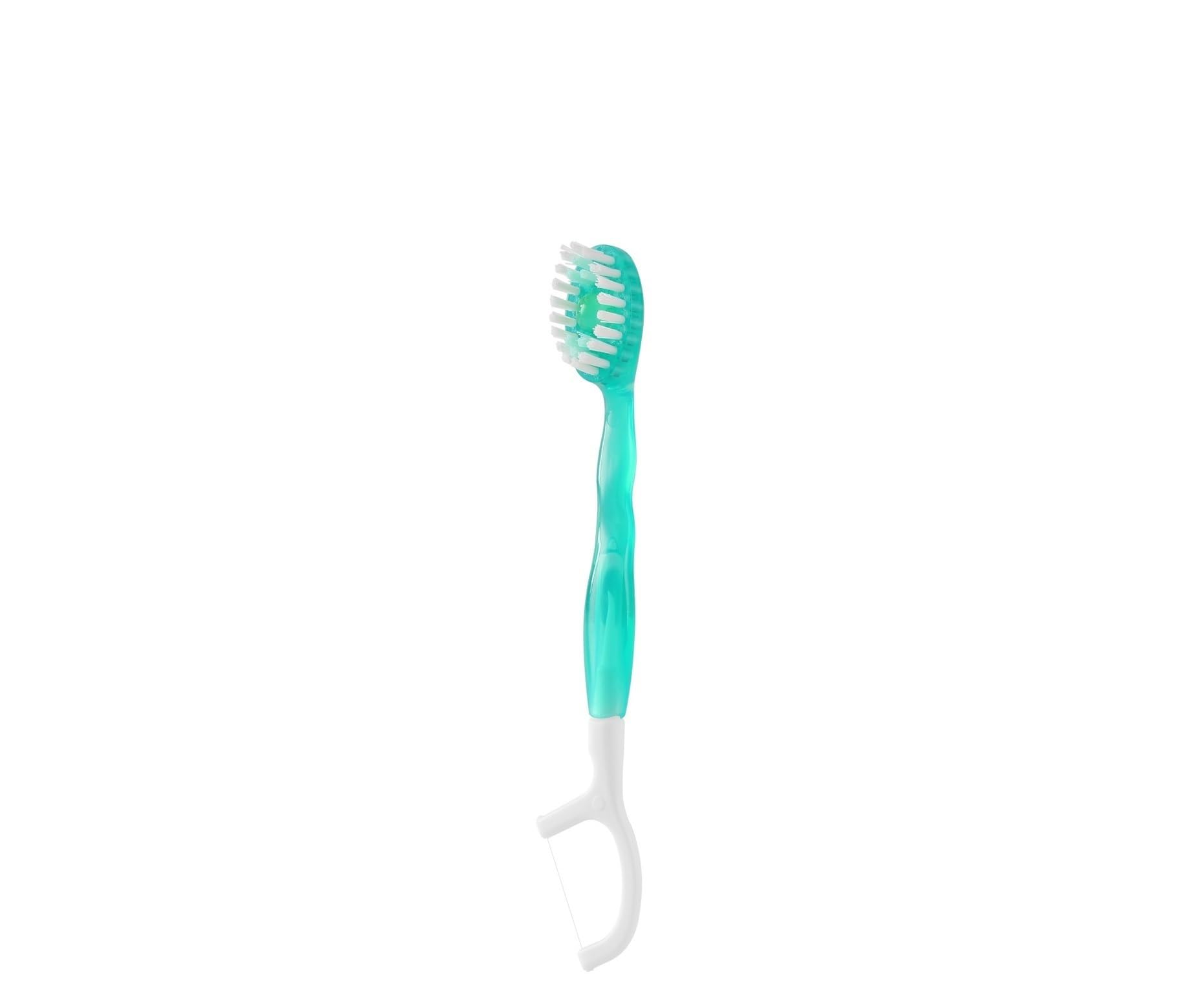 Set da viaggio spazzolini usa e getta 12 pezzi 4 gusti perle esplosive filo interdentale