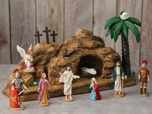 Wesiti 8 Pcs Easter Resurrection Scene Set Jesus...