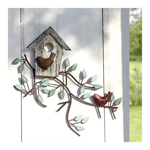 Maison d'oiseau décorative en fer forgé, cadeau de créateur original - 4