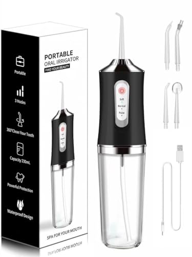 Water-Flosser-Cordless-Teeth-Cleaner Water Dental Flosser with 3 ...