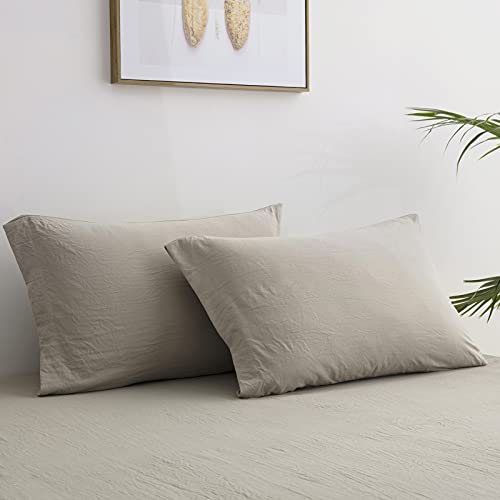 Lanest Housing Khaki Duvet Cover Queen, Soft Breathable Microfiber Duvet Cover Zipper Closure With Ties, 3 Pieces Luxury Bedding Set With 1 Duvet Cover Only And 2 Pillow Shams #TOP3