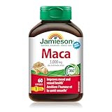 Jamieson High Potency Maca 3,000 mg, Helps to Support Emotional Aspects of Sexual Health and a Healthy Mood Balance. Vegetarian, Non-GMO, Gluten-Free, Only One Per Day, 60 Count