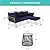 Best Choice Products Outdoor Rope Woven Sectional Patio Furniture L-Shaped Conversation Sofa Set for Backyard, Porch w/Thick Cushions, Detachable Lounger, Side Table - Gray/Navy