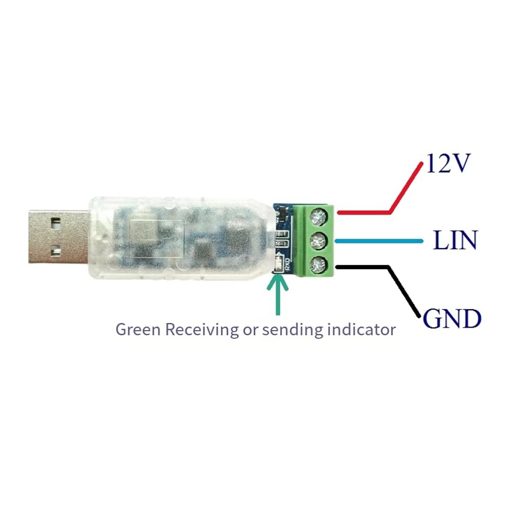 LIN-Bus-Analyse-Controller, USB-zu-LIN-Debugger, LIN-Bus-Analysator (1 Stück)