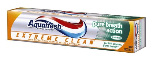 Aquafresh Extreme Clean Pure Breath Fluoride Toothpaste for Cavity Protection, 5.6 ounce