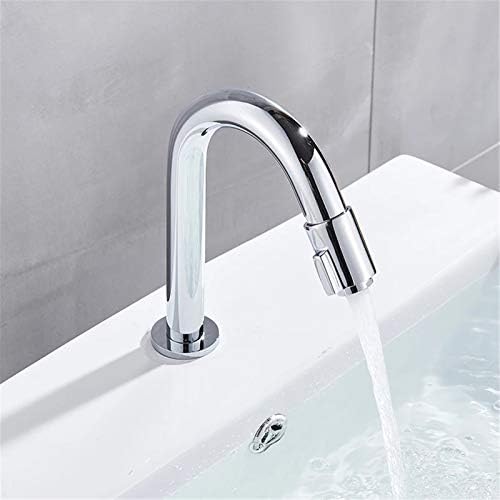 Black Chrome Basin Faucet, Single Cold Water Mixer Tap, Deck Mounted Brass Water Crane, Single Knob Water Tap,Matte Black (Color : Chrome)