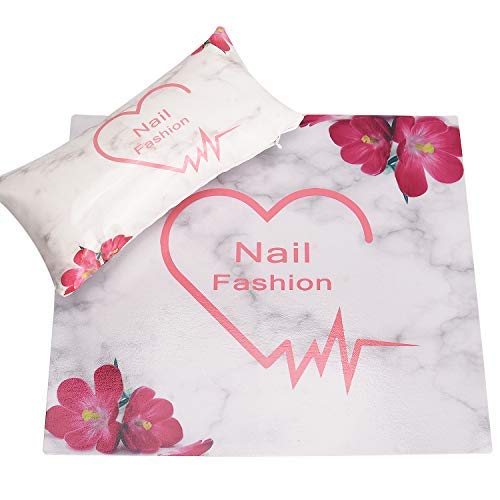 Noverlife Almohada para reposo de manos de cuero suave para manicura, cojín y almohadilla para brazo de salón de uñas, soporte de mano para mesa