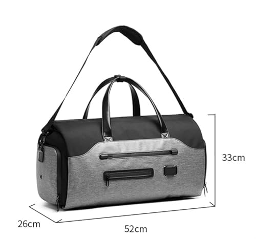 Habrur Duffel Bag 20in Garment Bags for Travel,Carry On Suit Bags for Men,Garment Bag with Shoe Compartment Overnight Bag Travel (Color : A, Size : 52 * 26 * 33cm)2
