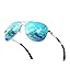 A Silver Frame/Blue Mirrored Lens