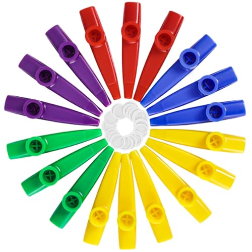 LovesTown Kazoo, 18 PCS Kazoos Bulk Musical Instruments for Kids Adult Classroom Suprise Party Supplies