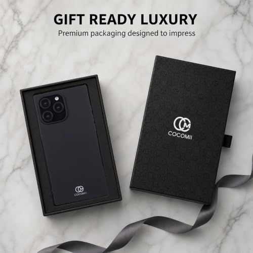 Image of COCOMII Rectangle for iPhone 16 Pro Max Case, Matte Black Silicone