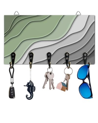 JasmineM Sage Green Geometric Modern Key Holder for Wall Decorative,