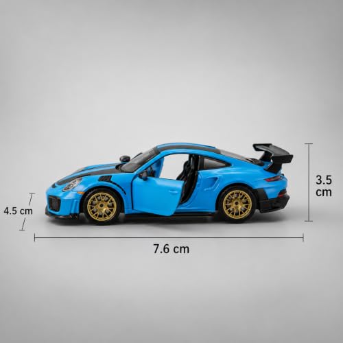 Image of Wizplex CCA Officially Licensed Porsche 911 GT2 RS 1:64 Scale Die Cast Metal Car - Collectible Alloy Sports Coupe with Openable Doors & Free-Rolling Wheels, Display Showpiece for Kids 3+