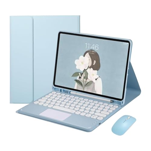 Teclados y Ratones Inalambricos Azul Marca ZKAIAI