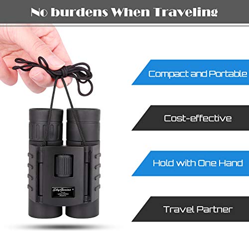 Skygenius 8x21 Compact Binoculars Lightweight for Concert Theater Opera, Mini Pocket Folding Binoculars for Adults Travel Hiking Bird Watching