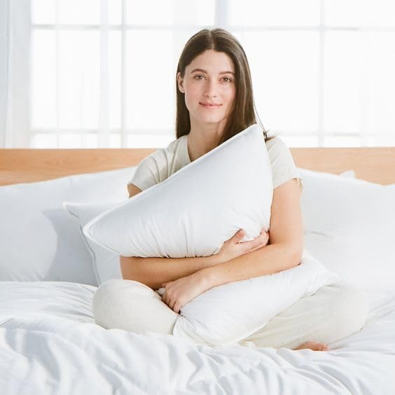 Image of Premium Polyester Fiber Cushion Fillers - Pack of 2 Pcs | 22 x 22 Inches | White| Cushions, Sofa Pillow, Cushion for Sofa, Cushion for Bed, Decorative Pillow, Pillow for Support
