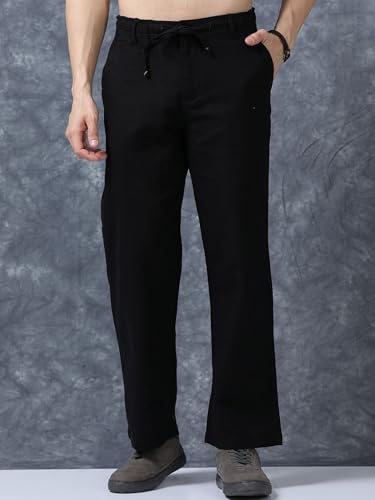 Image of Vogaan Men's Cotton Blend Casual Trousers Pants | Stylish Comfortable Trousers for Office Work and Outings