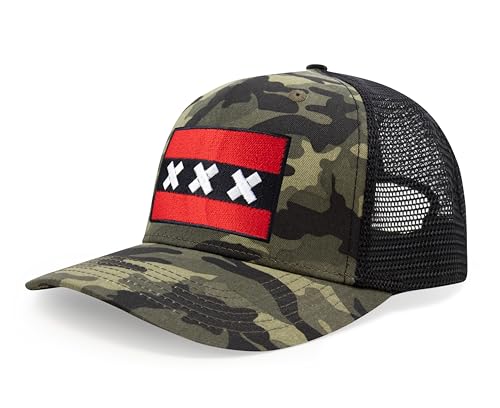 Image of International Tie City Hat for Men and Women, Adjustable Snapback Trucker Baseball Cap with Embroidered Patch