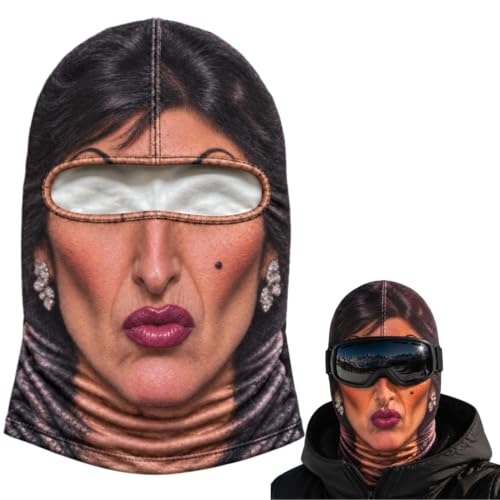 Funny Old Man Ski Mask Balaclava, Realistic Full Face Cover for Men Women - image 1