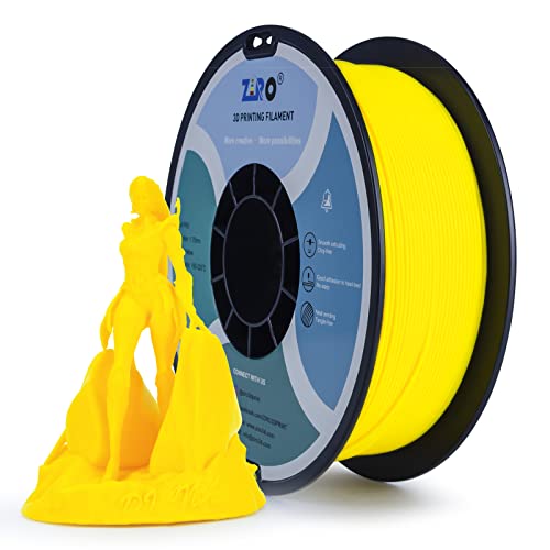 Image of ZIRO PLA Filament 1.75mm, Higher Strength &Toughness Material, 1KG Yellow | Fit for Most FDM 3D Printer, 1.75mm 1KG Spool, Dimensional Accuracy + /-0.03mm, Colorful PLA FilamenT
