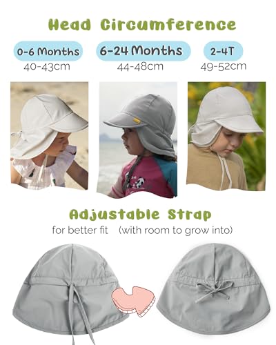 Image of FURTALK Baby Sun Hat Girls and Boys Summer Beach Swim Hat Essentials UPF 50+