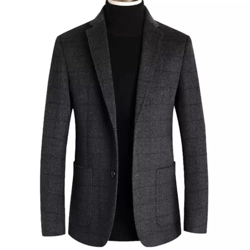 Men's Wool Coat Cashmere Suit, Men's Short Woolen Jacket, Business Casual, Middle-Aged