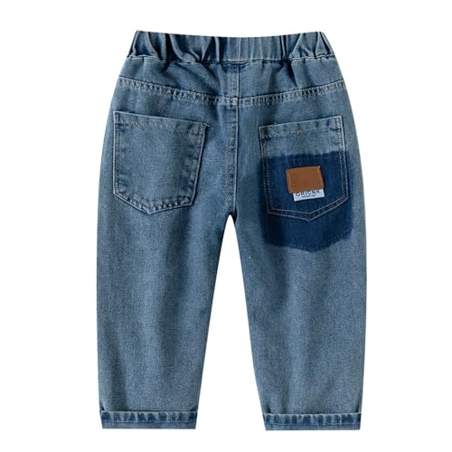 Boys Denim Pants Elastic Waist Comfortable Casual Jeans for Everyday Play and Outdoor Adventures4
