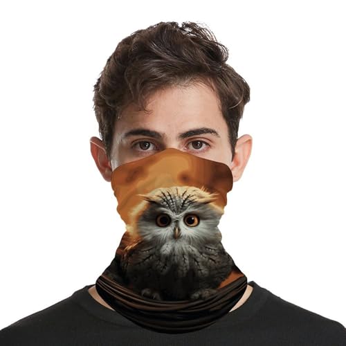 Cute Owl Baby Neck Gaiter Balaclava Face Mask Scarf Sun Protection Headwear Breathable Face Cover4