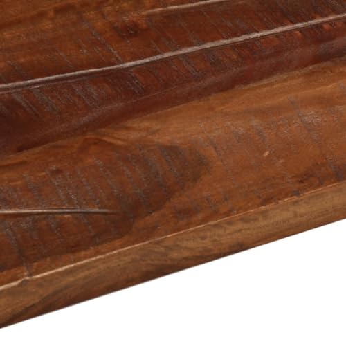 Bois de récupération massif pour ce plateau de table rectangulaire rustique d'exception