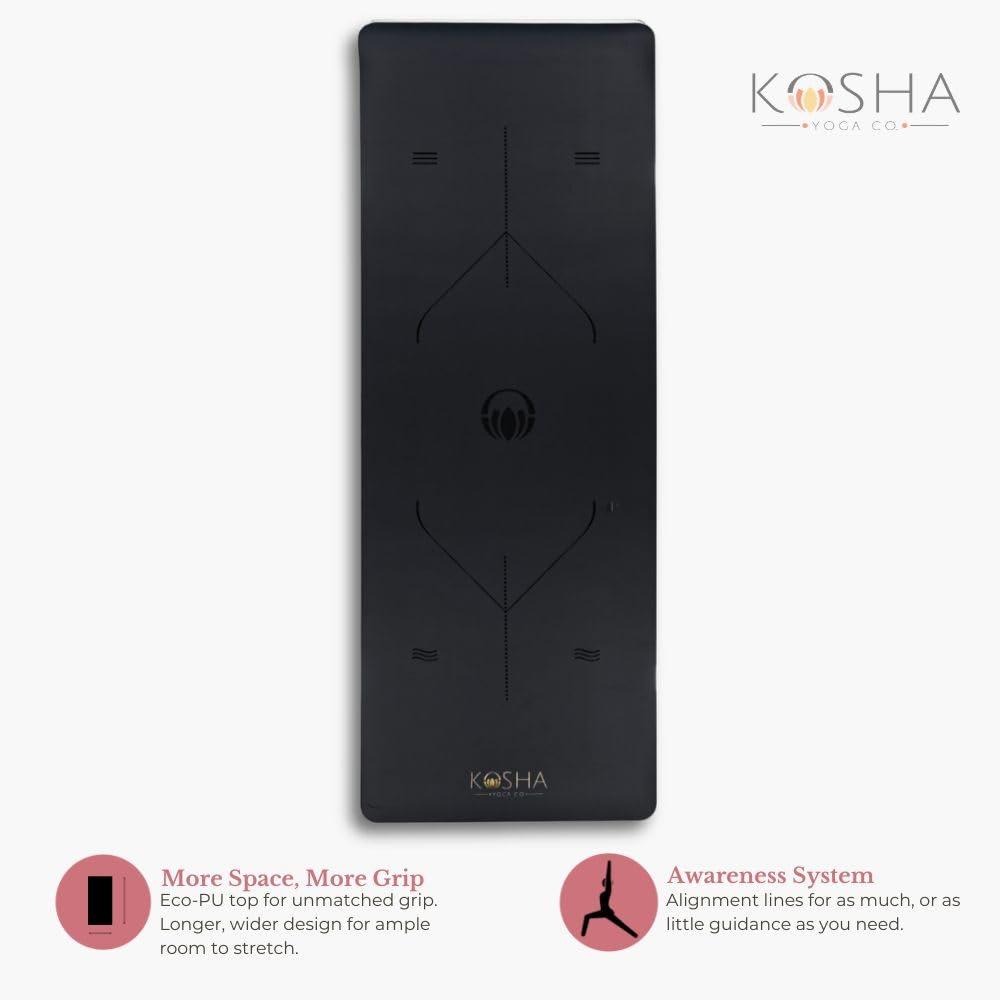 Kosha Yoga Co Pure Align Yoga Mat β 6.5mm (Pine) 1