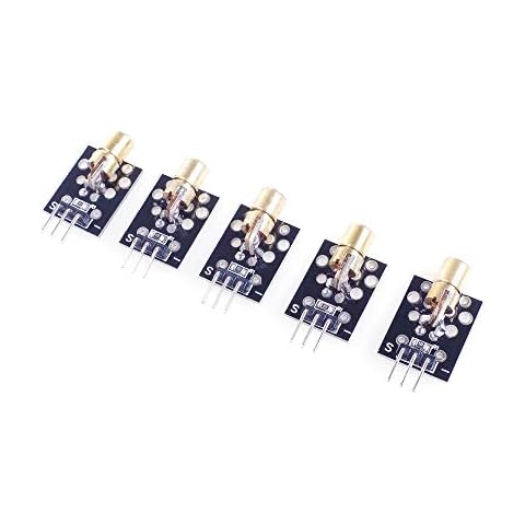 ANGEEK 5PCS 5V KY-008 laser sensor module Laser Dot Diode Copper Head for Arduino Cover