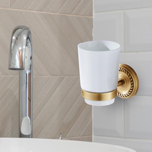 Image of Antique Bronze Toothbrush Holder for Bathroom Tumble Holder Wall Mounted