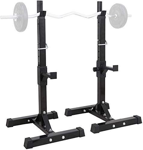 Timegard Professional Multi- Function Adjustable Squat Rack Barbell Free Bench Press Portable Dumbbell