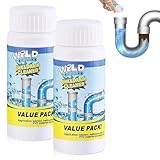 Wild Tornado Pipe Dredge, Wild Tornado Sink and Drain Cleaner, Powerful Sink and Drain Cleaner Powder, Kitchen Toilet Pipeline Quick Cleaning Tool (2PCS)