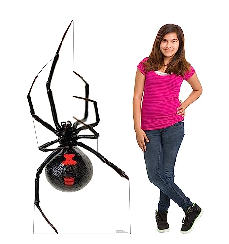 Image of Life-Size Black Widow Spider Cardboard Cutout