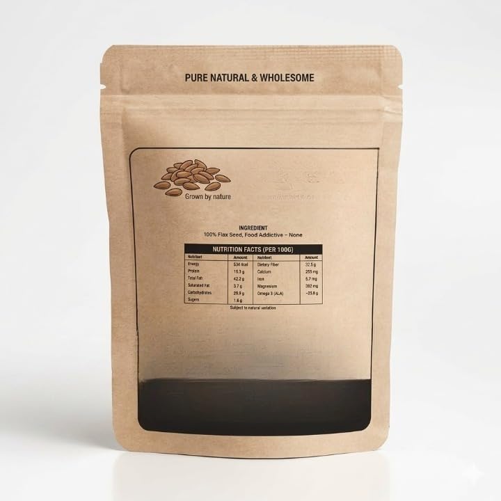 ORGANICS Flax Seeds 200GM | Natural Raw Flax seeds for Eating High Dietary Fiber Alsi Seeds Rich in Magnesium.