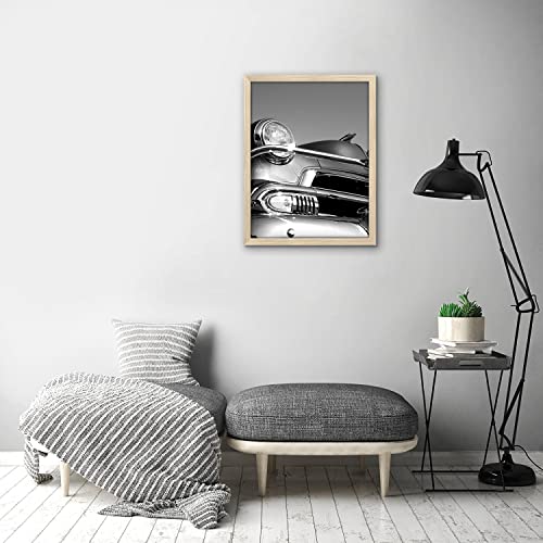 Americanflat 18x24 Poster Frame with Polished Plexiglass - Wide Picture Frames Made of Engineered Wood for Vertical or Horizontal Wall Display - Epic Collection - Natural Oak