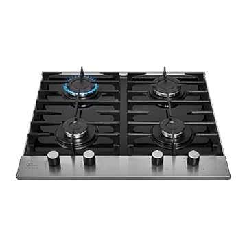 FISCHER COOKTOP À GÁS 4 BOCAS PLATINIUM MESA VIDRO PRETO 33800-92121