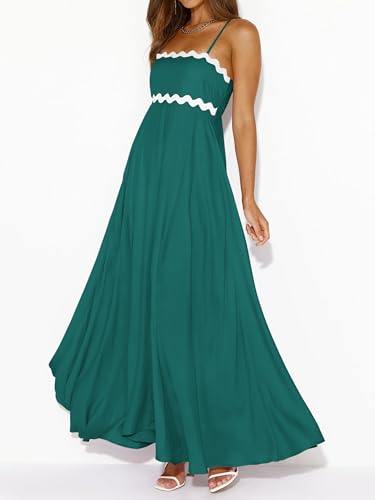 Image of PRETTYGARDEN Women Spaghetti Strap Boho Maxi Dresses Flowy