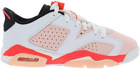 Jordan Girl's Air Jordan VI Retro Low Shoe (Big Kid) White/Atmosphere/Infrared 23/Black 5.5 Big Kid M | Image 3