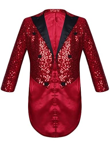 Zaldita Abrigo de traje para niños con lentejuelas, corte ajustado, chaqueta para esmoquin, boda, carnaval, fiesta, desfile, A rojo vino., 110-116 | Ya disponible en tu tienda friki favorita! En mundofriki.es! Zaldita Abrigo de traje para niños con lentejuelas, corte ajustado, chaqueta para esmoquin, boda, carnaval, fiesta, desfile, A rojo vino., 110-116 | Ya disponible en tu tienda friki favorita! En mundofriki.es!