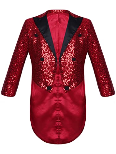 Zaldita Abrigo de traje para niños con lentejuelas, corte