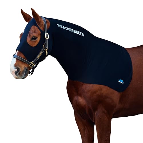Weatherbeeta - Cubrecuello para Caballos de Elástico (Pony) (Negro)