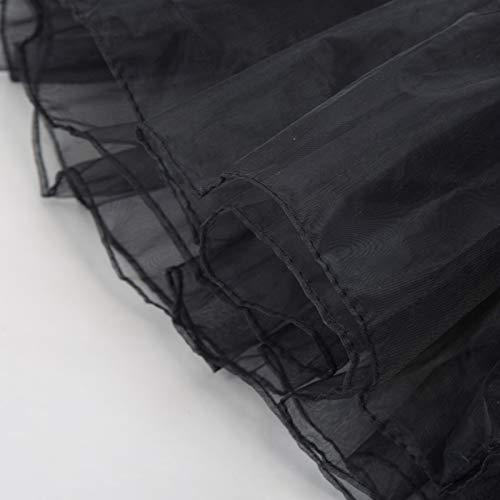 Grace Karin Women's 50S Vintage Petticoat Crinoline Rockabilly Tutu Skirt Spaghetti Strap Slip Under Dress (Black,Xl) #TOP6