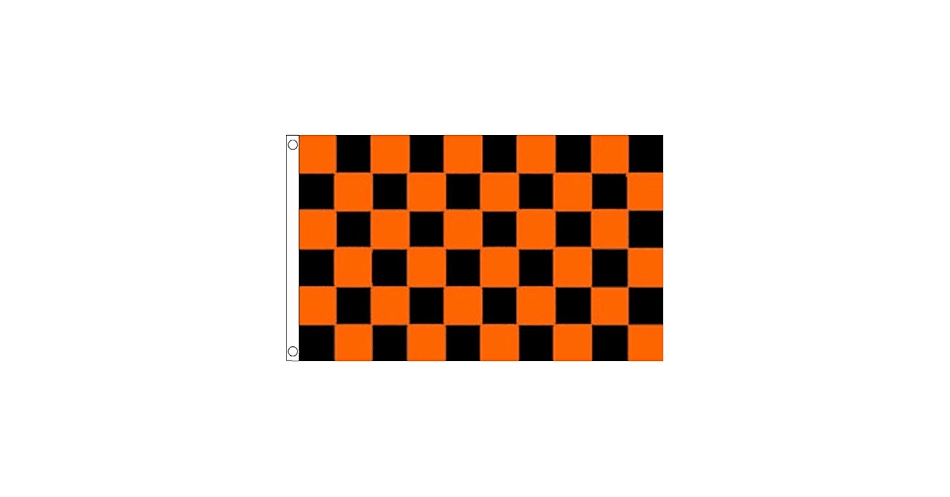 Amazon.co.jp: 国旗 チェッカーフラッグ レース旗 オレンジ 黒