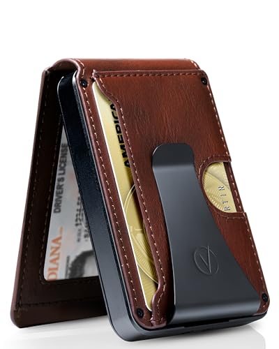 Image of Vantamo Premium Wallet for Men with Money Clip & Card Holder, Compact & Slim Wallet with RFID, 8-12 Cards, Perfect Gifts for Men