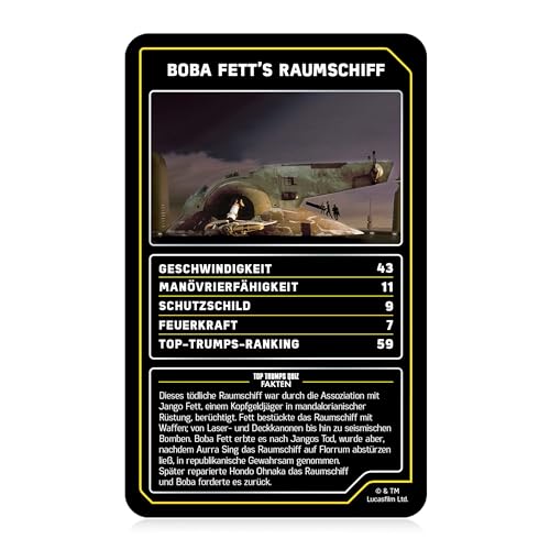 Top Trumps Collectables Star Wars Raumschiffe Kartenspiel für Kinder & Erwachsene - Fanartikel Star Wars Raumschiffe Edition Lernspiel - 2+ Spieler ab 6+ Jahre - Deutsch